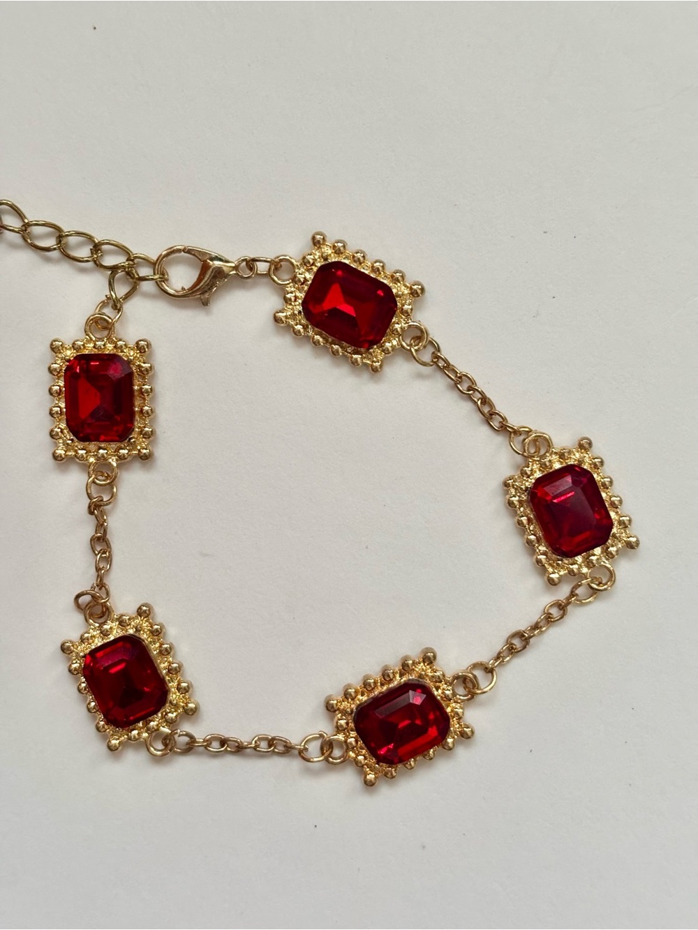 Ruby glass bracelet - Picture 4 of 4